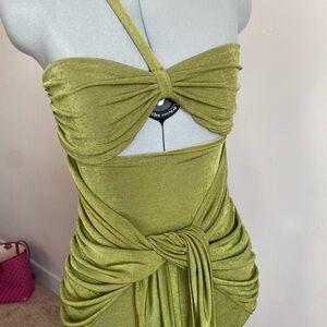 White Fox Boutique Olive Green Dress
